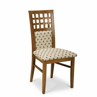 Designer 4x set modern style woodern chairs fabric upholstery soft seats & backrest