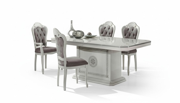 Set 4 Chair Wooden Chairs Luxury Crystals Dining Chair Dining Room Design Furniture