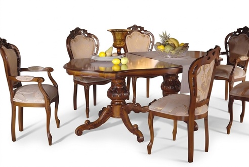 Set of 6x Chairs Luxury Design Upholstery Chair Chairs Seat Back Office Dining Room Wood