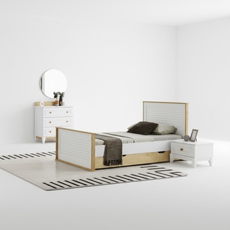 3-piece wooden bedroom furniture set for children\'s room