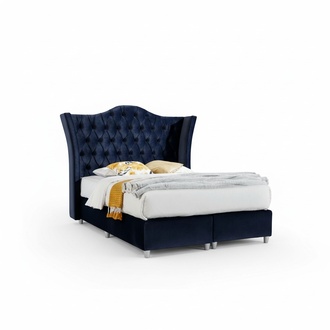 Set bedroom bed 2x bedside tables 3pcs. luxury furniture complete design