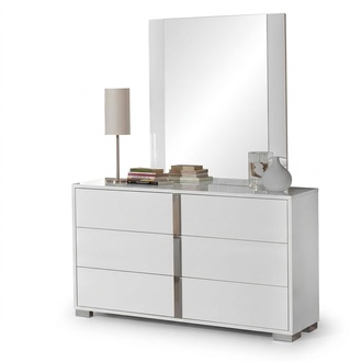 Set Chest of Drawers Mirror Modern Chests of Drawers Wood Design 2pcs Bedroom Set New