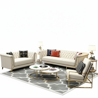 Set couch upholstery fabric sofa couches upholstery seat Chesterfield 3+2+2 design