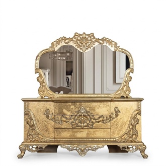Set Chest of Drawers Mirror Set Chests of Drawers Wood Group Sideboard Furniture Baroque