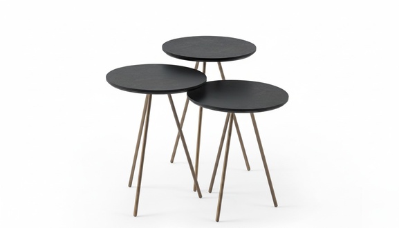 Living room table set 3x side tables side furniture coffee tables small table