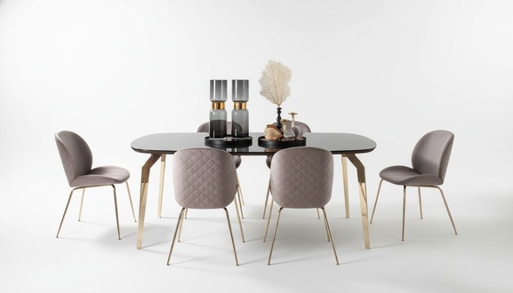 Set table tables luxury wood furniture new dining room group complete set 7 pieces