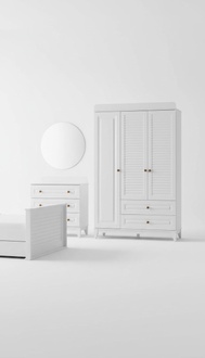 Wardrobe set + dresser – practical and stylish furniture for any room