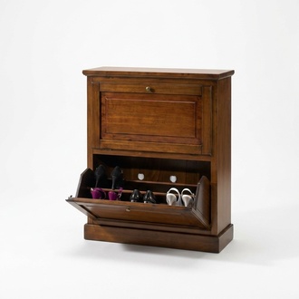 Shoe cabinet 2 compartment chest of drawers real wood furniture furniture closet shoe rack shelves new