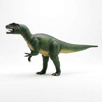 Massive green painted dinosaur figure decorative sculpture statue 650cm length