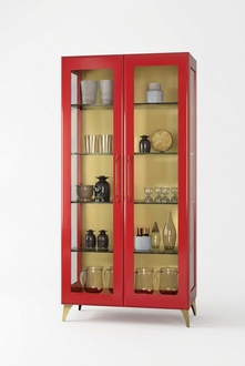 Display Cabinet Beautiful Red Glass Cabinet Display Cabinets Wood Glass Living Room Modern Luxury
