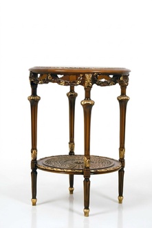 Side table baroque rococo coffee table real wood furniture tables Italy new