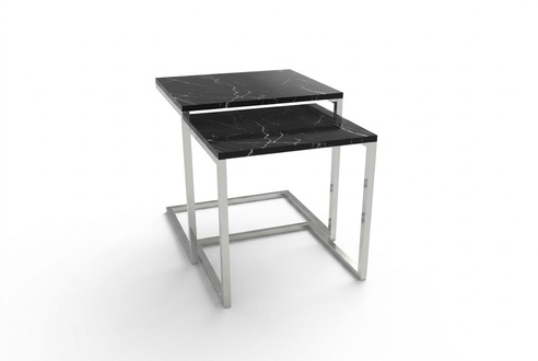 Side table living room furniture material black stainless steel design table