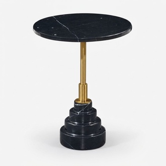 Side tables living room round modern black coffee table luxury marble table