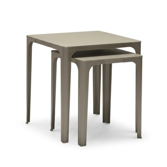 Side Table Wood Beige Modern Elegant