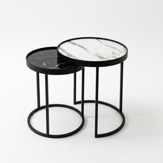 Side tables 2x living room coffee table coffee table coffee table set table stainless steel