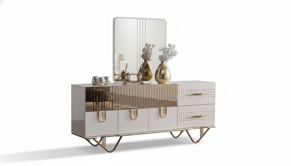 Sideboard high gloss furniture wood luxury chest of drawers sideboard