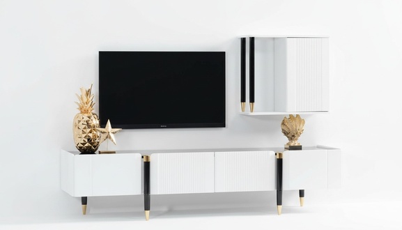 Sideboard cabinet tv wood lowboard dresser design furniture new living wall rtv cabinet