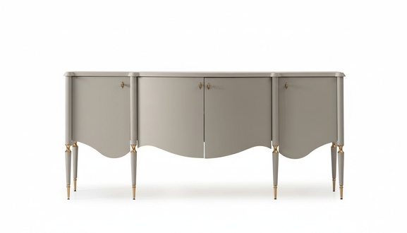 Sideboard Cabinet Wooden Beige Dresser Dining Room Furniture
