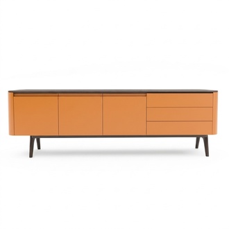 Sideboard Chest of Drawers Luxury Cabinets Dressers Living Room Wood Furniture Orange