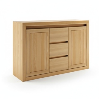 Dresser chest of drawers solid wood cabinet cabinets real wood oak 140x90cm chests of drawers