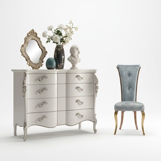 Sideboard dresser chests of drawers wood bedroom furniture cabinet luxury white