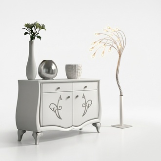 Sideboard Chest of Drawers Living Room Luxury Dressers White Furniture Wooden Cabinet