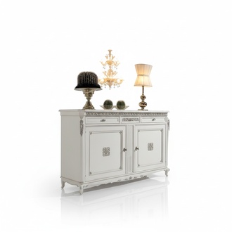 Sideboard Chest of Drawers Luxury Cabinets Living Room Wood White Classic Furniture