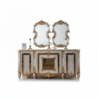 Sideboard dresser sideboard furniture modern set 2-piece mirror new