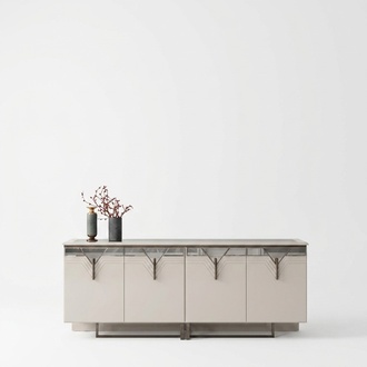 Sideboard Sideboard Wooden cabinet Chest of drawers Cabinet wood White Modern