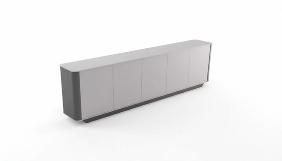 Sideboard documents modern chest of drawers cabinet wood office cabinet grey JV Möbel