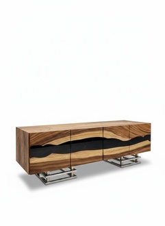 Sideboard sideboard chest of drawers epoxy resin brown living room