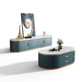Sideboard Low Board Side Cabinet Living Room Sideboard Coffee Table 2pcs Set New