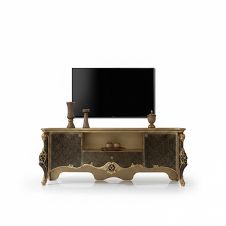 Sideboard Lowboard TV Stand RTV Wood Brown Living Room Table Luxury