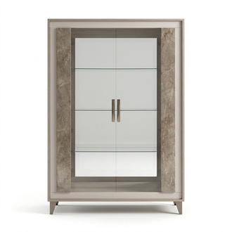 Sideboard Luxury Showcase Glass Cabinet Modern Style Italian Furniture