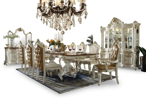 Sideboard Luxury Showcase Glass Cabinet Antique Style Baroque Rococo Furniture