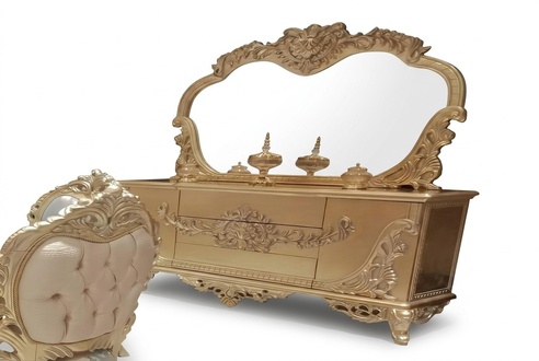 Sideboard mirror luxury group dresser set chests of drawers cabinet sideboards gold