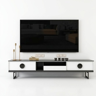 Sideboard RTV 200cm TV Cabinet Lowboard Sideboard Dresser Living Room Cabinet New