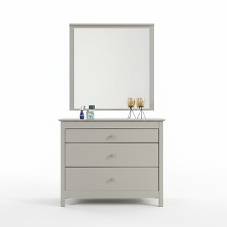 Sideboard with mirror, dresser, hallway cabinet, 2-piece sideboard.