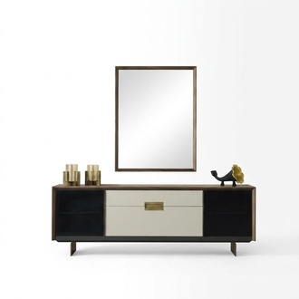 Sideboard sideboard with mirror chest of drawers wood multicoloured dining room set