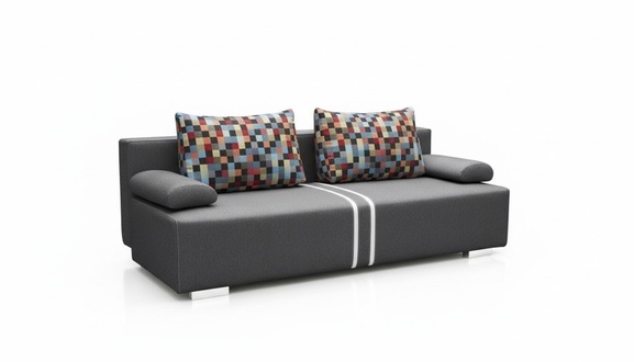 Sofa bed folding couch 3-seater sleeping function + storage box designer sofa