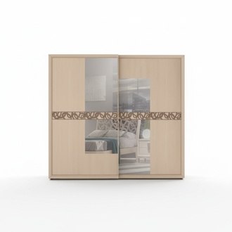 Wardrobe with sliding doors Wardrobe with mirror Wood Luxury Modern