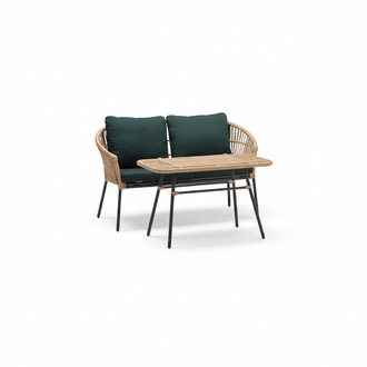 Sofa 2-seater coffee table modern terrace green set luxury sofa set