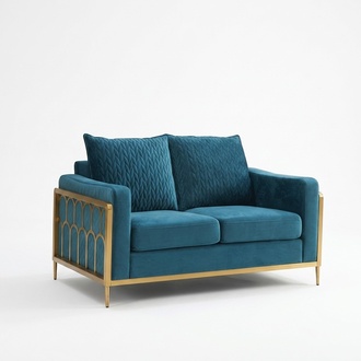 Sofa 2 seater couch design upholstery modern 100% textile fabric modern two-seater !
