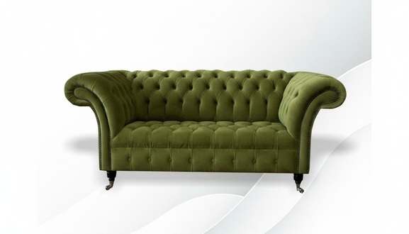 Sofa 2 Seater Design Sofas Upholstered Couches Fabric Relax Modern Chesterfield New