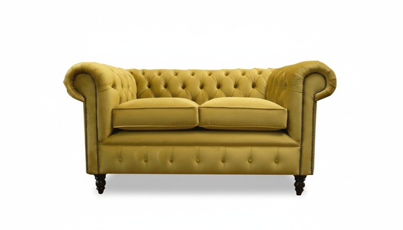 Sofa 2-Seater Design Sofas Upholstered Couches Leather Relax Chesterfield Seating Furniture