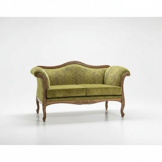 Sofa 2 Seater Textile Wood Upholstery Couch Sofas Design Luxury New Sofa