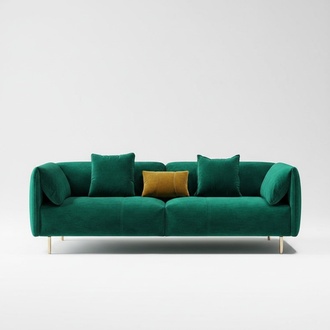 Sofa 2 Seater Velvet Two Seater Relax Velvet Wood Club Seat Design Couch Lounge