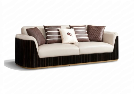 Sofa 3 seater beige modern design couches leather sofas new creative furniture luxury