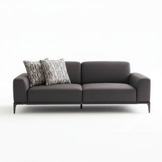 Sofa 3Seater Brown Sofas Style Luxury Living Room Modern Design Upholstery