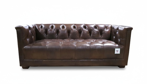 Sofa 3 Seater Chesterfield 3 Seater Vintage Brown Shabby Leather Sofa